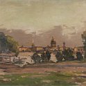 Leningrad Peter and pavl fortress 1950 oil on canvas 52x80